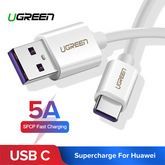 UGREEN USB TO USB TYPE.C CABLE ABS CASE 1M (5A) - White